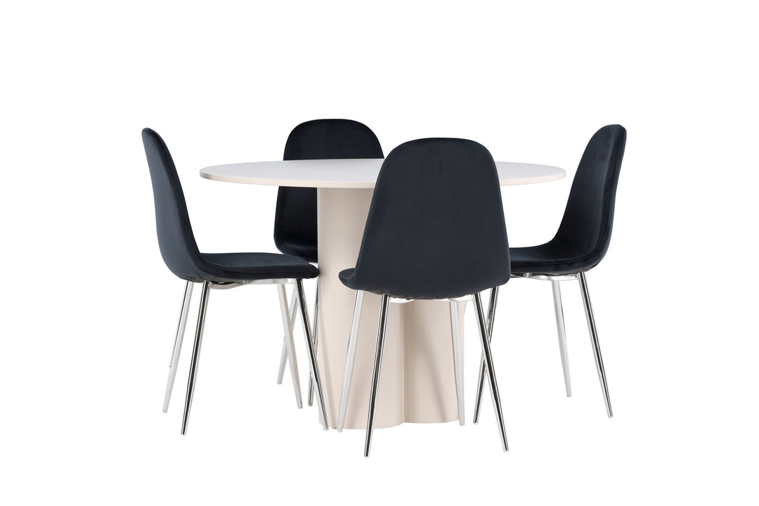 Venture Home Olivia Dining Table with Polar Dining Chair