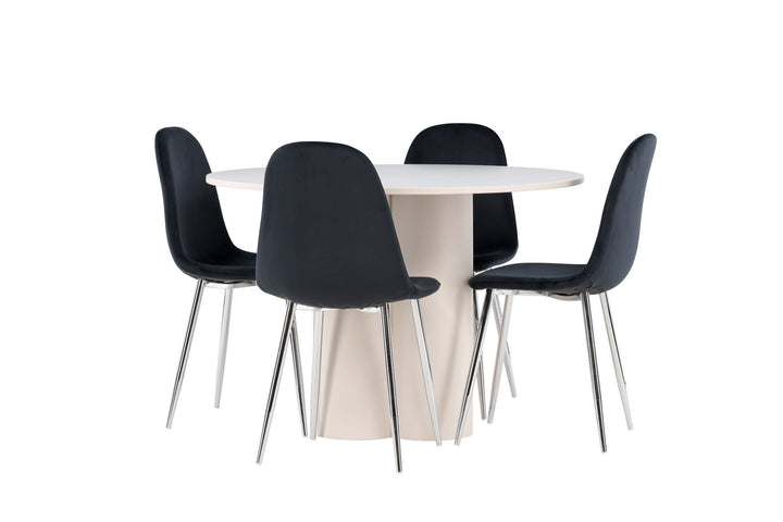 Venture Home Olivia Dining Table with Polar Dining Chair