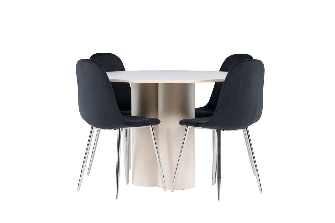 Venture Home Olivia Dining Table with Polar Dining Chair