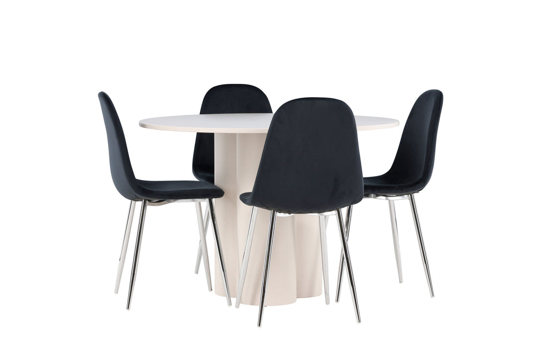 Venture Home Olivia Dining Table with Polar Dining Chair