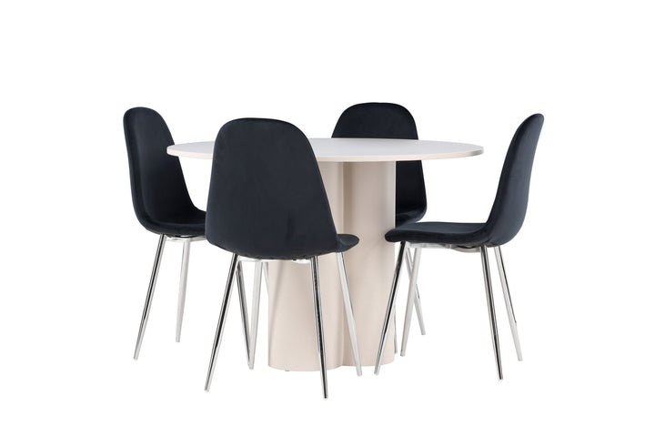 Venture Home Olivia Dining Table with Polar Dining Chair