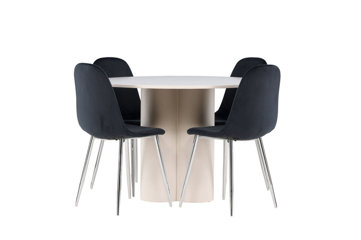 Venture Home Olivia Dining Table with Polar Dining Chair