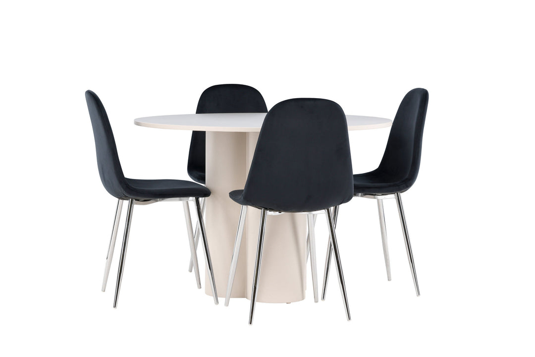 Venture Home Olivia Dining Table with Polar Dining Chair