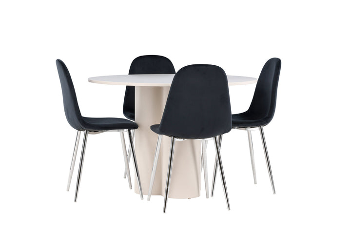 Venture Home Olivia Dining Table with Polar Dining Chair