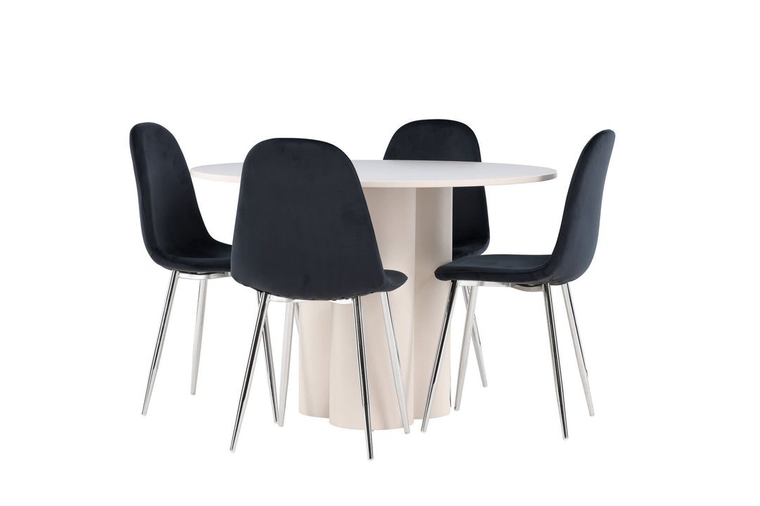 Venture Home Olivia Dining Table with Polar Dining Chair