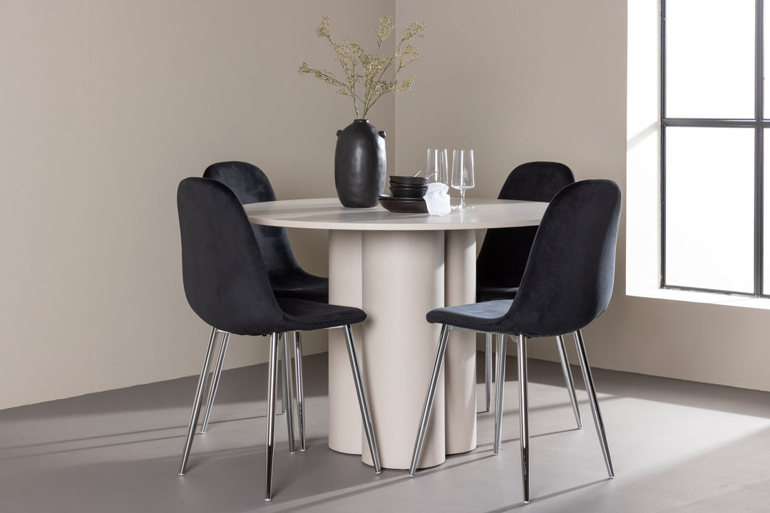 Venture Home Olivia Dining Table with Polar Dining Chair