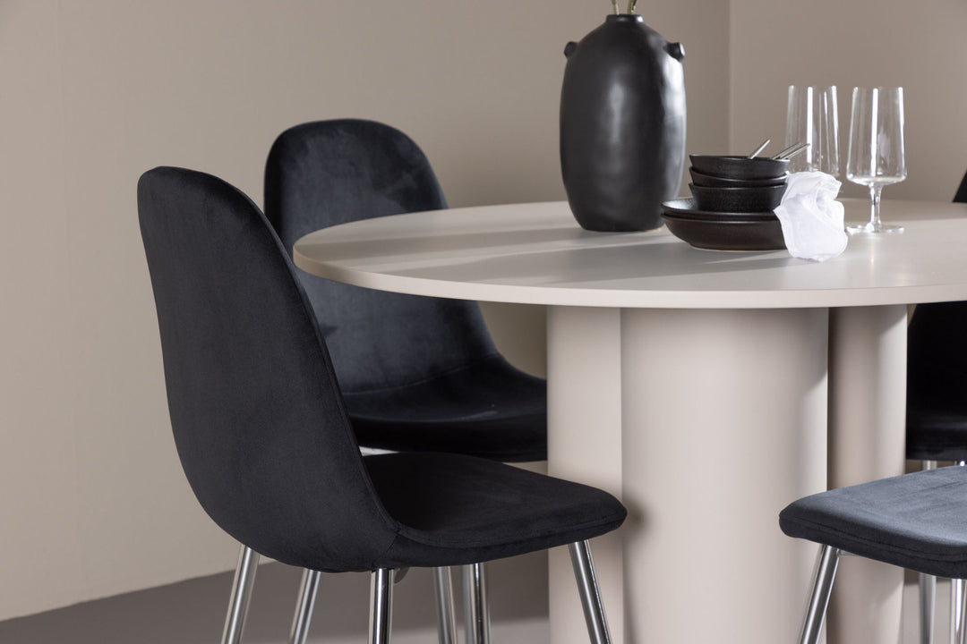 Venture Home Olivia Dining Table with Polar Dining Chair