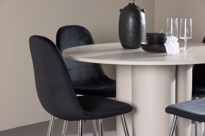 Venture Home Olivia Dining Table with Polar Dining Chair