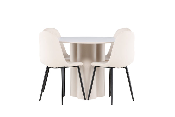 Venture Home Olivia Dining Table with Polar Dining Chair