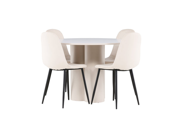 Venture Home Olivia Dining Table with Polar Dining Chair
