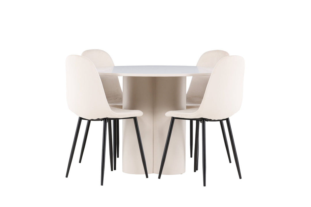 Venture Home Olivia Dining Table with Polar Dining Chair