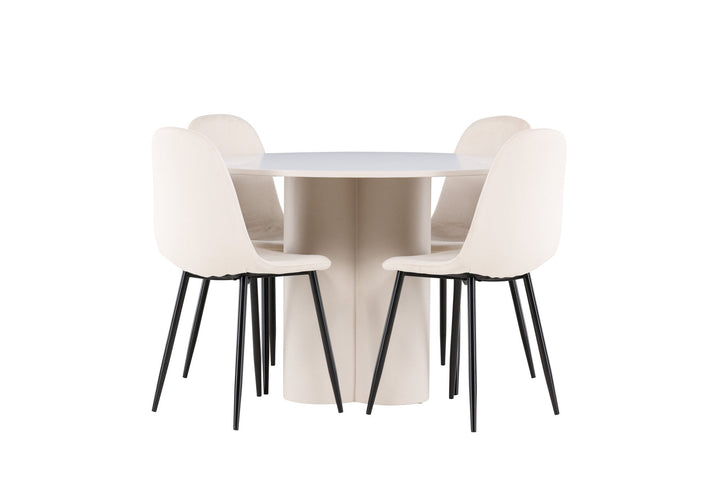 Venture Home Olivia Dining Table with Polar Dining Chair