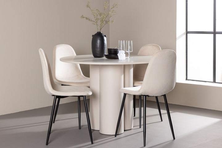 Venture Home Olivia Dining Table with Polar Dining Chair