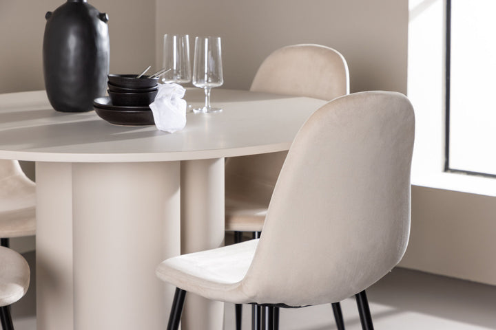 Venture Home Olivia Dining Table with Polar Dining Chair