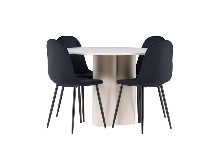 Venture Home Olivia Dining Table with Polar Dining Chair