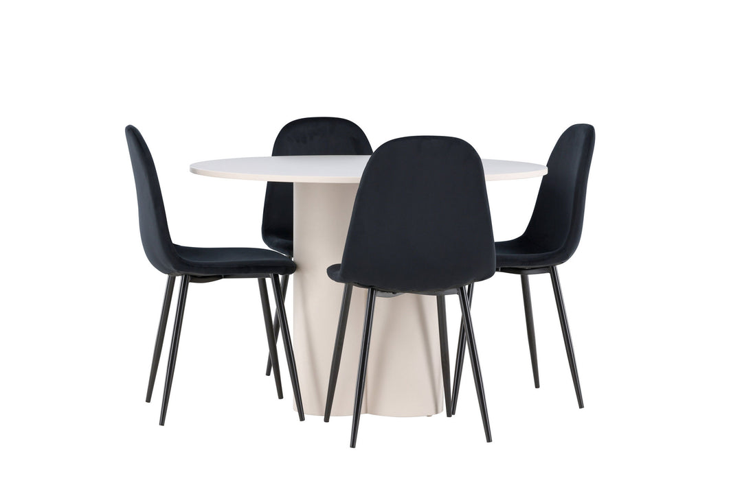 Venture Home Olivia Dining Table with Polar Dining Chair