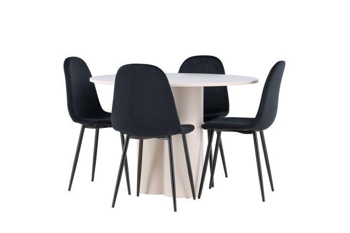 Venture Home Olivia Dining Table with Polar Dining Chair