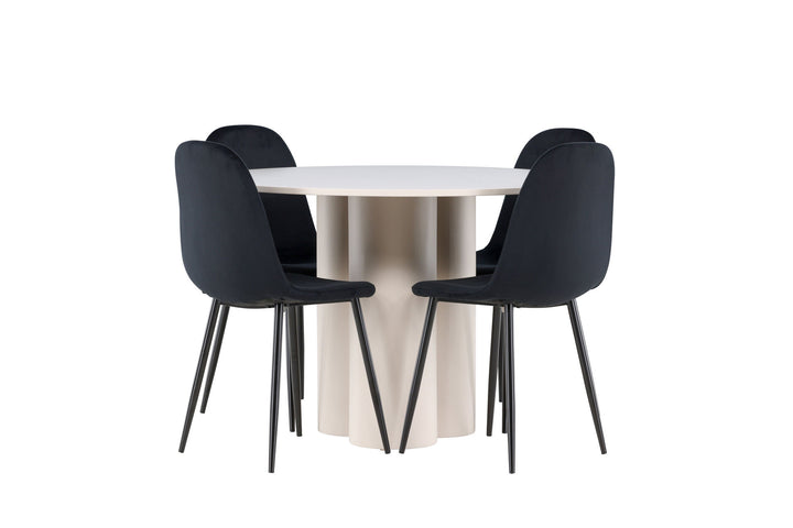 Venture Home Olivia Dining Table with Polar Dining Chair