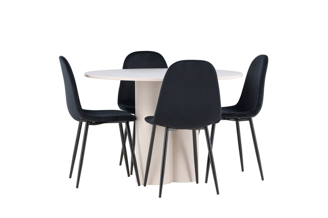 Venture Home Olivia Dining Table with Polar Dining Chair