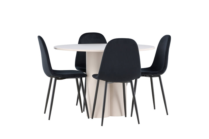 Venture Home Olivia Dining Table with Polar Dining Chair