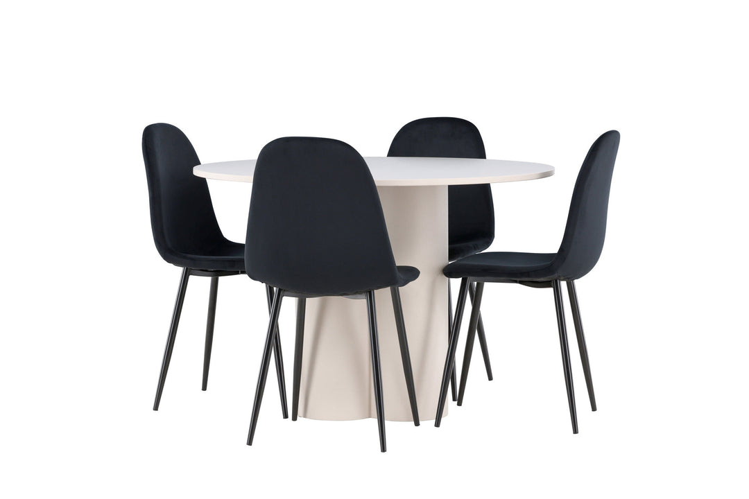 Venture Home Olivia Dining Table with Polar Dining Chair