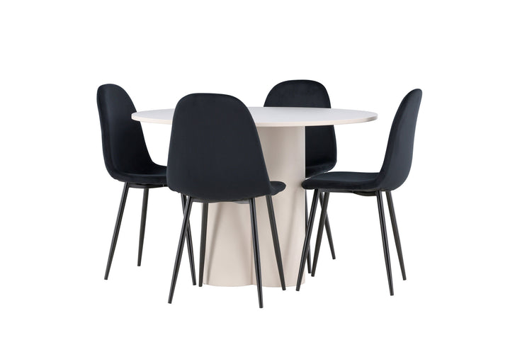 Venture Home Olivia Dining Table with Polar Dining Chair