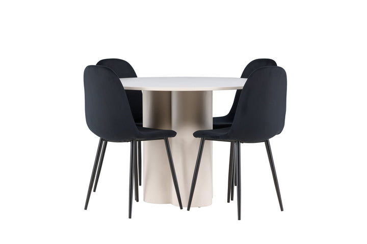 Venture Home Olivia Dining Table with Polar Dining Chair