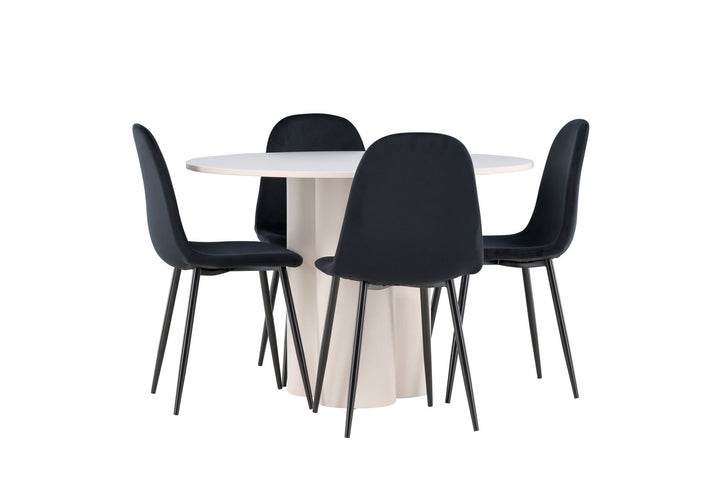 Venture Home Olivia Dining Table with Polar Dining Chair