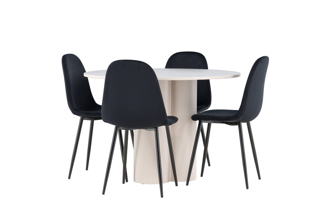 Venture Home Olivia Dining Table with Polar Dining Chair
