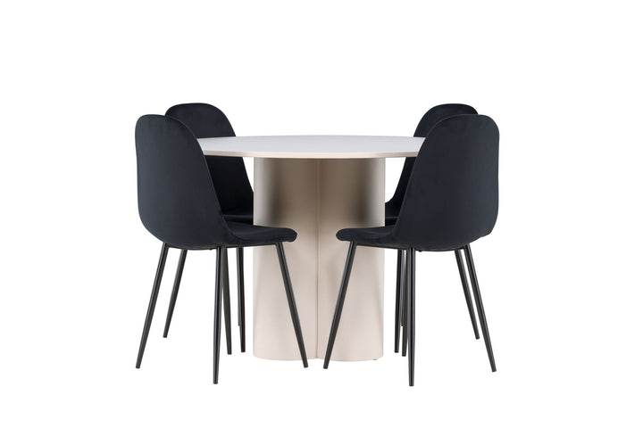 Venture Home Olivia Dining Table with Polar Dining Chair