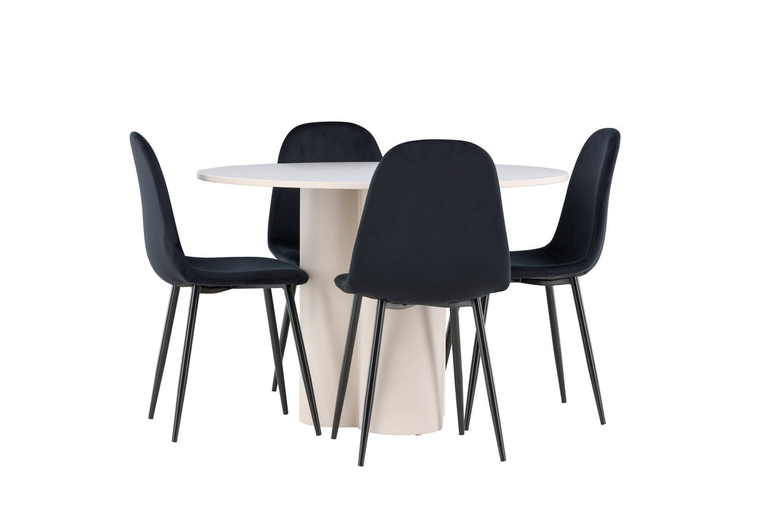 Venture Home Olivia Dining Table with Polar Dining Chair