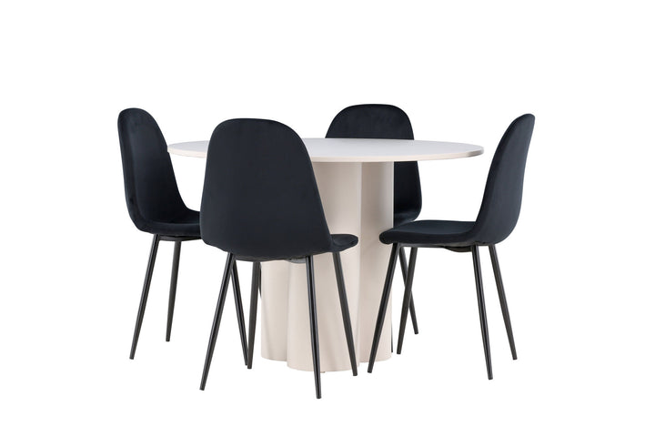 Venture Home Olivia Dining Table with Polar Dining Chair