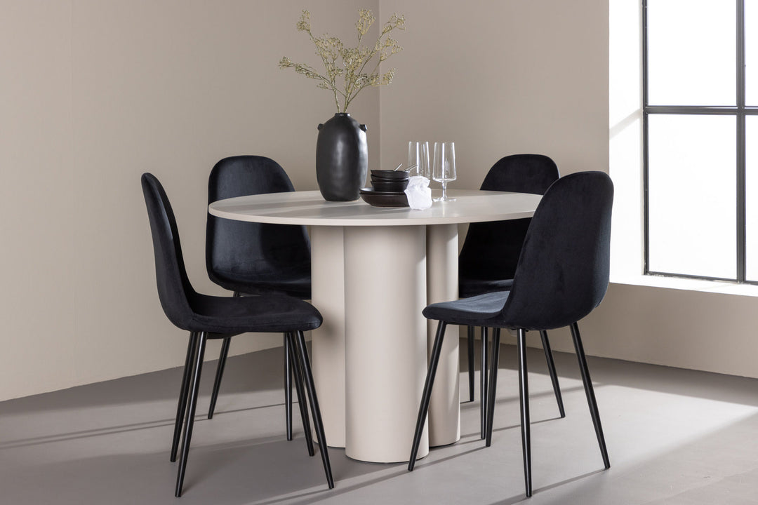 Venture Home Olivia Dining Table with Polar Dining Chair