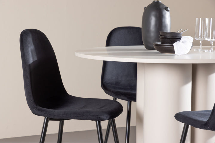 Venture Home Olivia Dining Table with Polar Dining Chair
