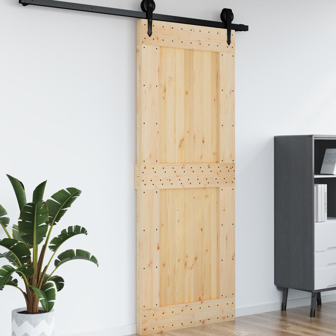 Dør NARVIK Naturfarvet 90 x 210 cm Massivt Fyrretræ