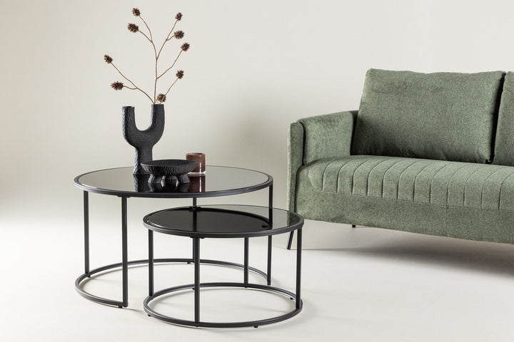 Venture Home Twin Sofa Table ⌀79.5, ø59.5 - Black /