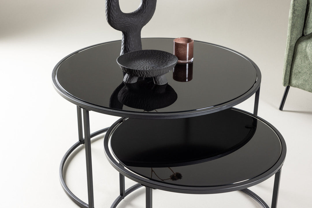 Venture Home Twin Sofa Table ⌀79.5, ø59.5 - Black /