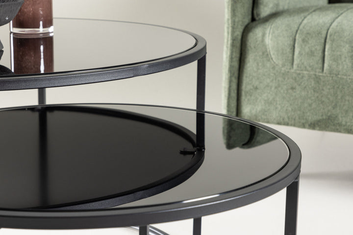 Venture Home Twin Sofa Table ⌀79.5, ø59.5 - Black /