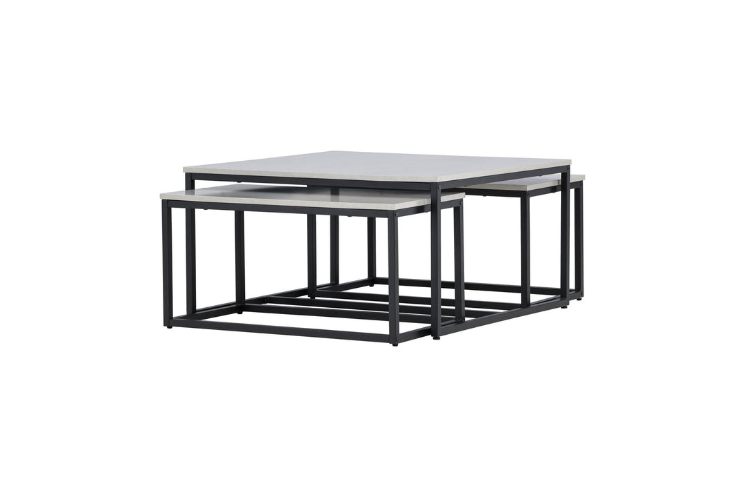 Venture Home Solna Sofa Table 80x80 cm - Stonelook /