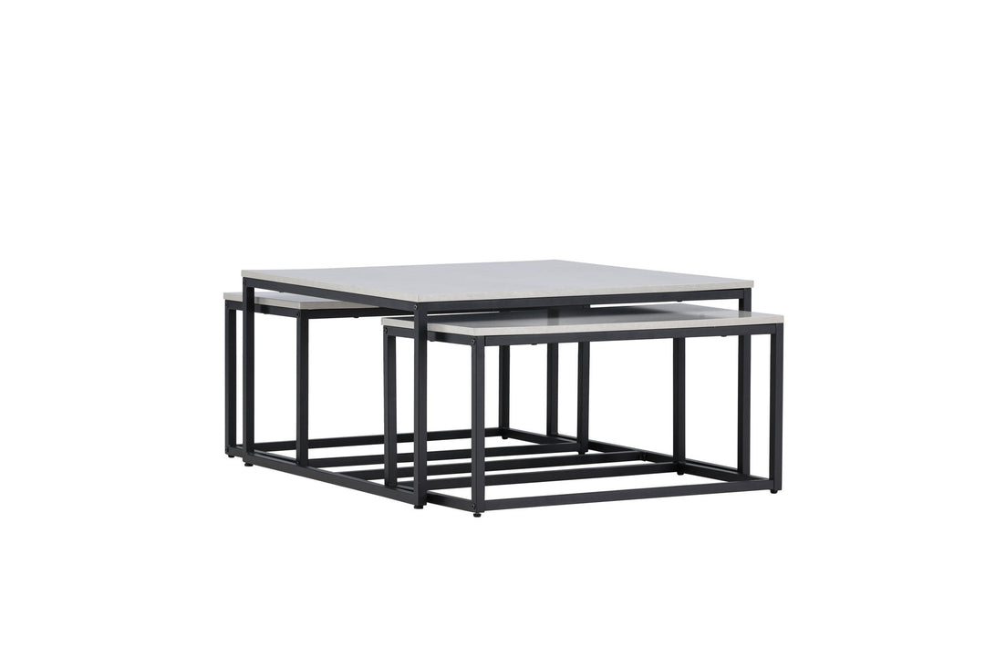 Venture Home Solna Sofa Table 80x80 cm - Stonelook /