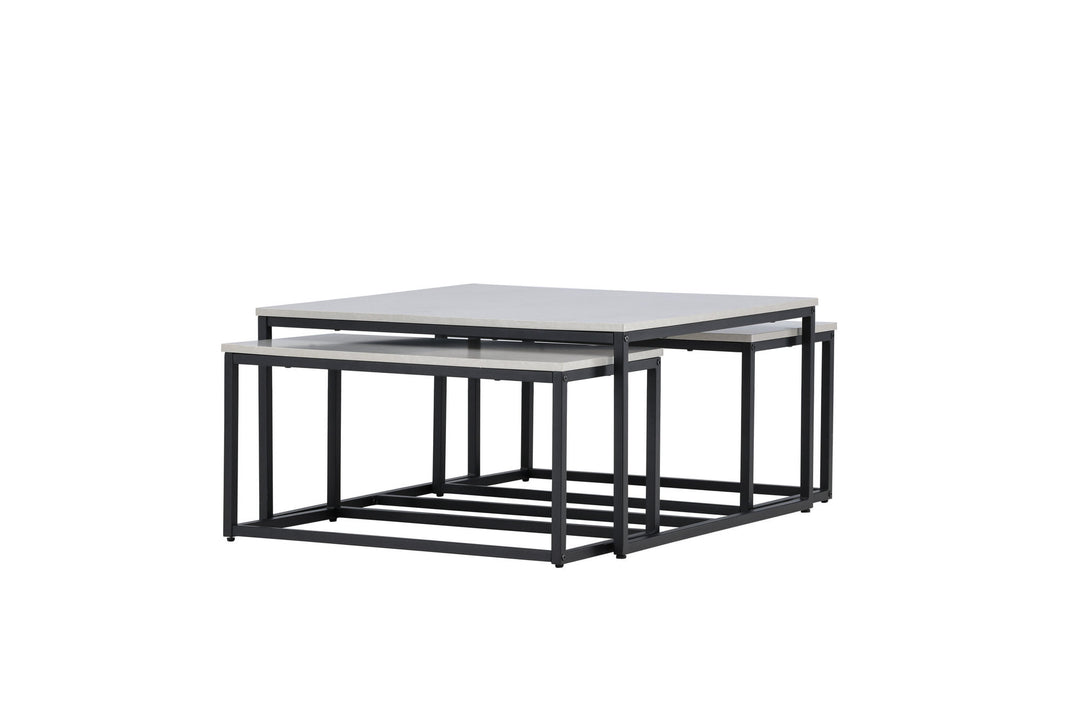 Venture Home Solna Sofa Table 80x80 cm - Stonelook /