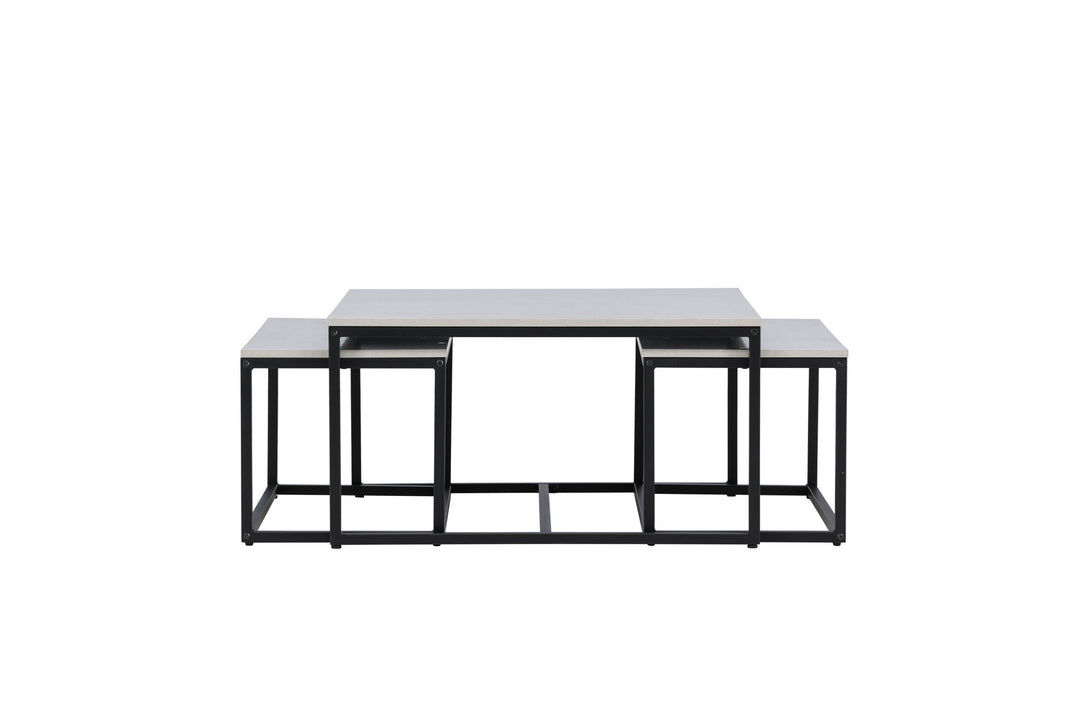 Venture Home Solna Sofa Table 80x80 cm - Stonelook /