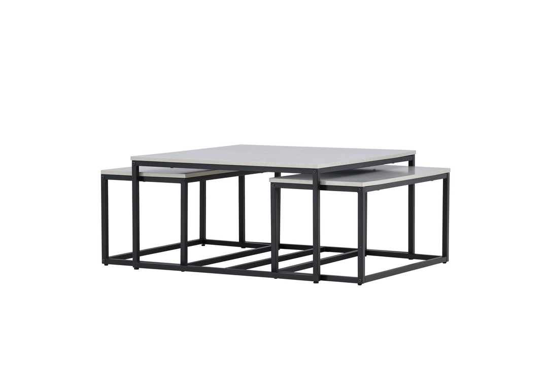 Venture Home Solna Sofa Table 80x80 cm - Stonelook /