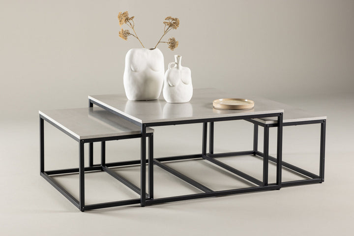 Venture Home Solna Sofa Table 80x80 cm - Stonelook /