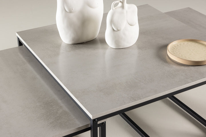 Venture Home Solna Sofa Table 80x80 cm - Stonelook /