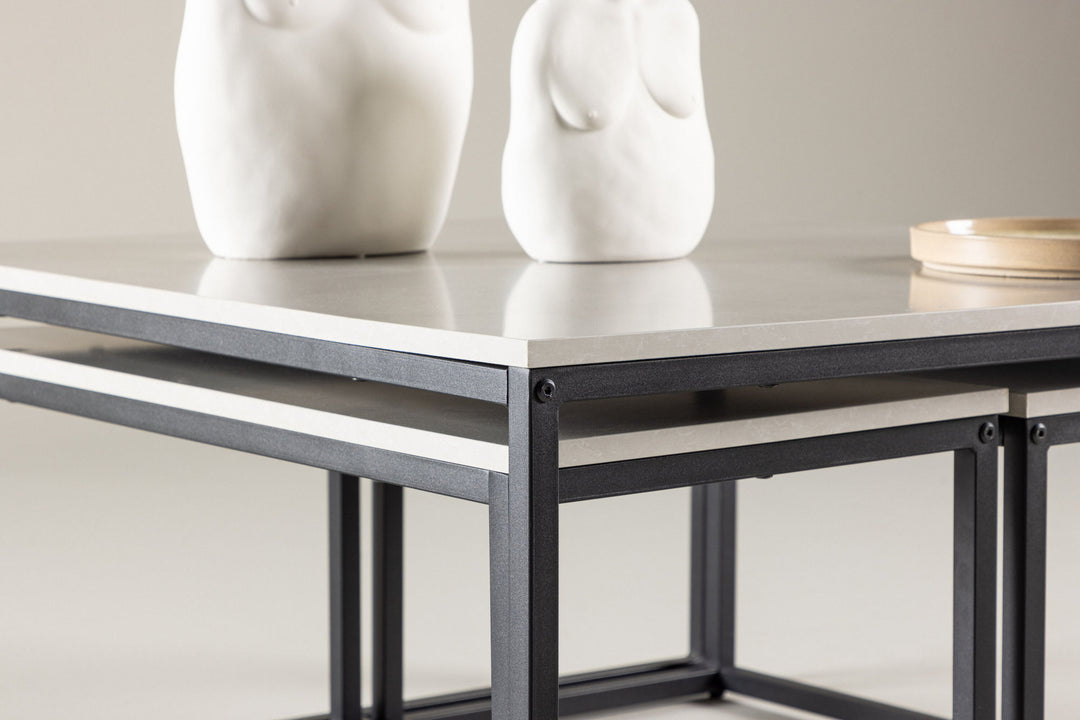 Venture Home Solna Sofa Table 80x80 cm - Stonelook /