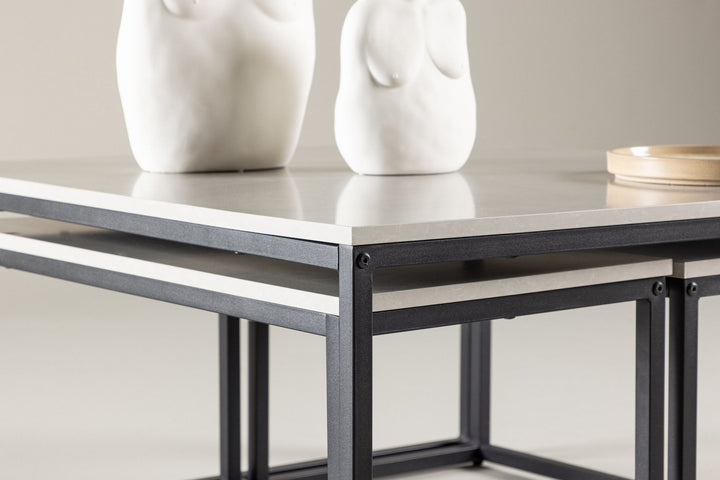 Venture Home Solna Sofa Table 80x80 cm - Stonelook /