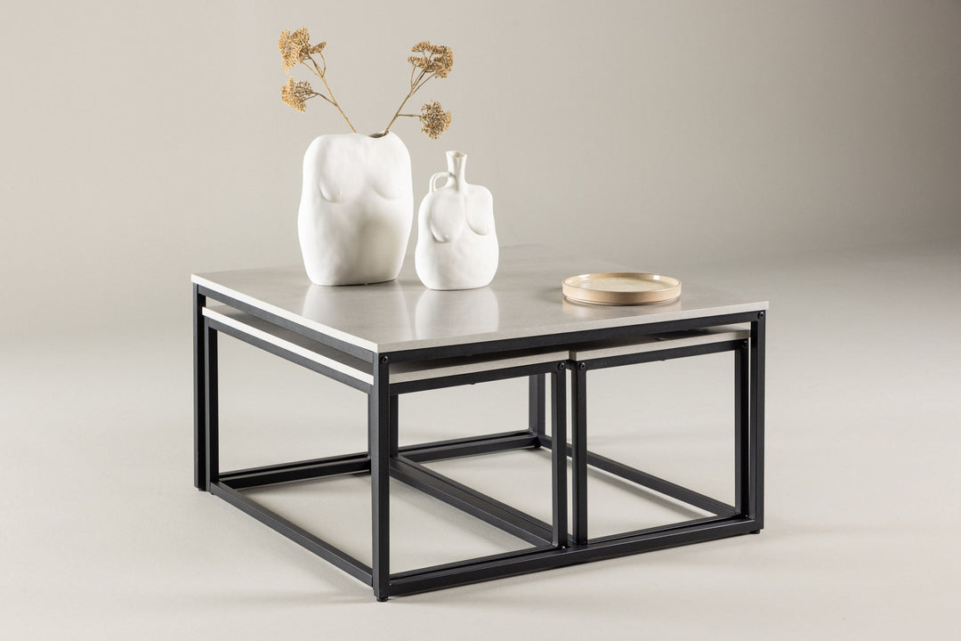 Venture Home Solna Sofa Table 80x80 cm - Stonelook /