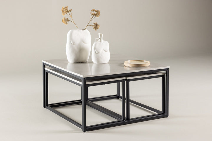 Venture Home Solna Sofa Table 80x80 cm - Stonelook /