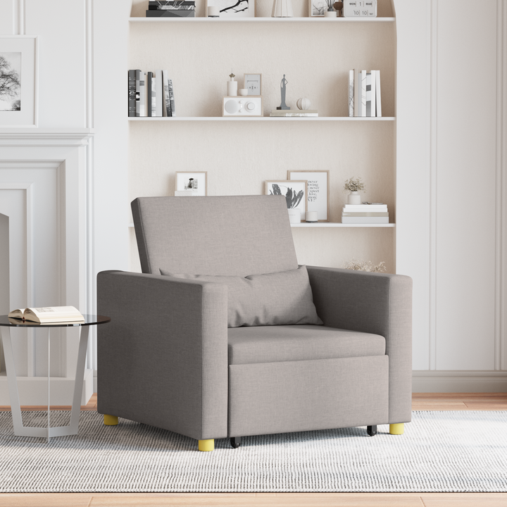 Utrækkelig sovesofa enkelt Gråbrun 90 x 165 x 87 cm Stof
